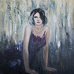 Abstract woman in purple